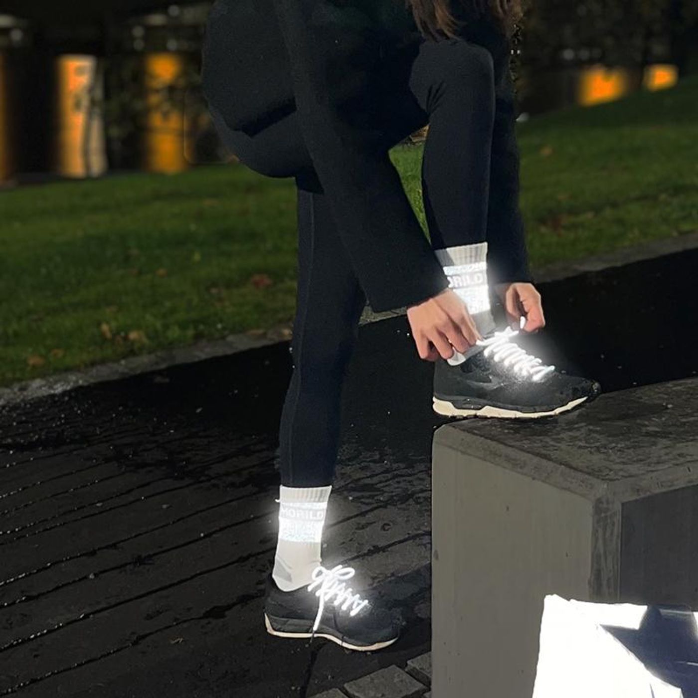 Morild Flat Skolisser med refleks, sort