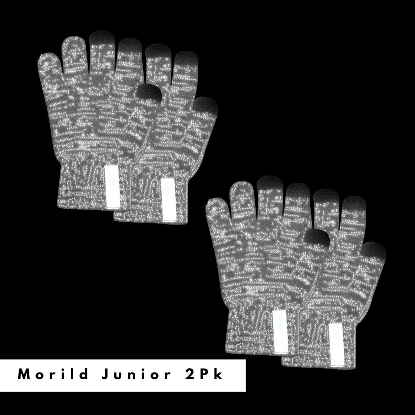 Morild Magic fingervanter Junior 2-pk med refleks, blå