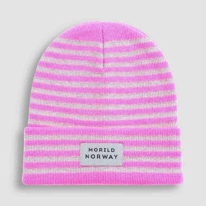 Hovedbilde Morild Refleks stripe lue med refleks, rosa