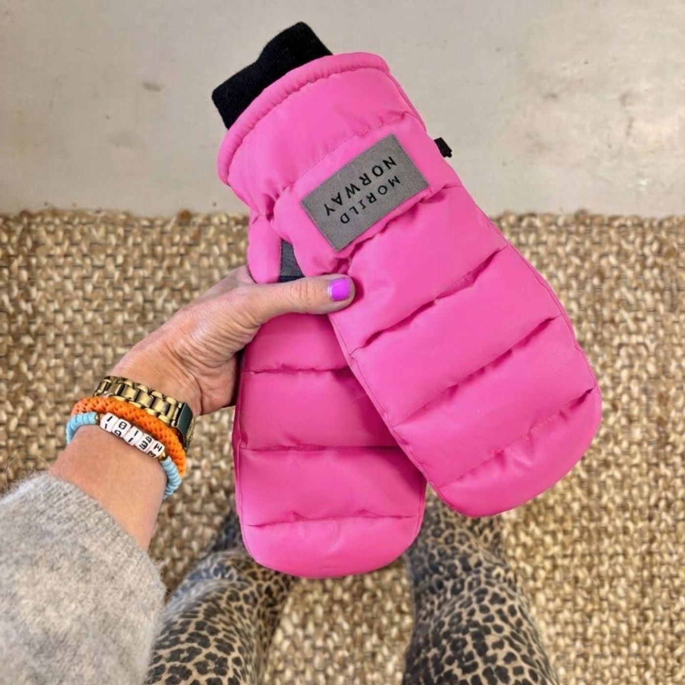 Morild Bli Sett votter med refleks, rosa