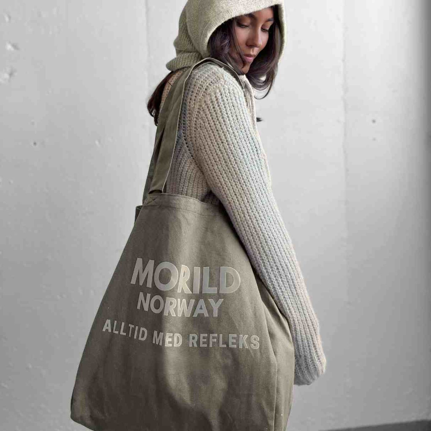 Morild Cotton Shopper med refleks, sand