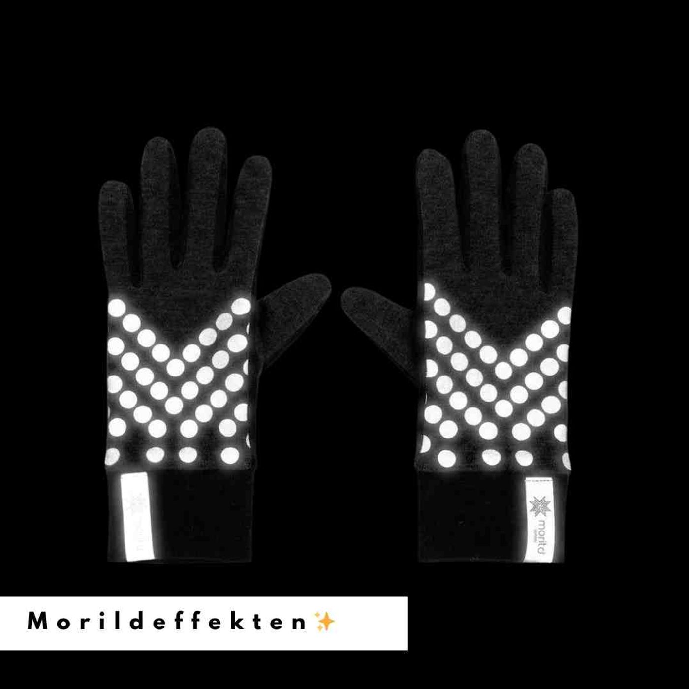 Morild Sølvfaks Hanske L/XL med refleks, blå