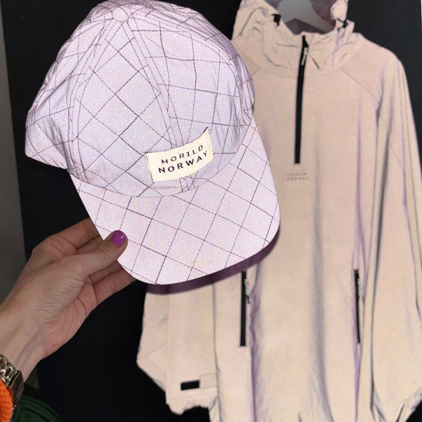 Morild Magi Poncho med refleks, lavendel