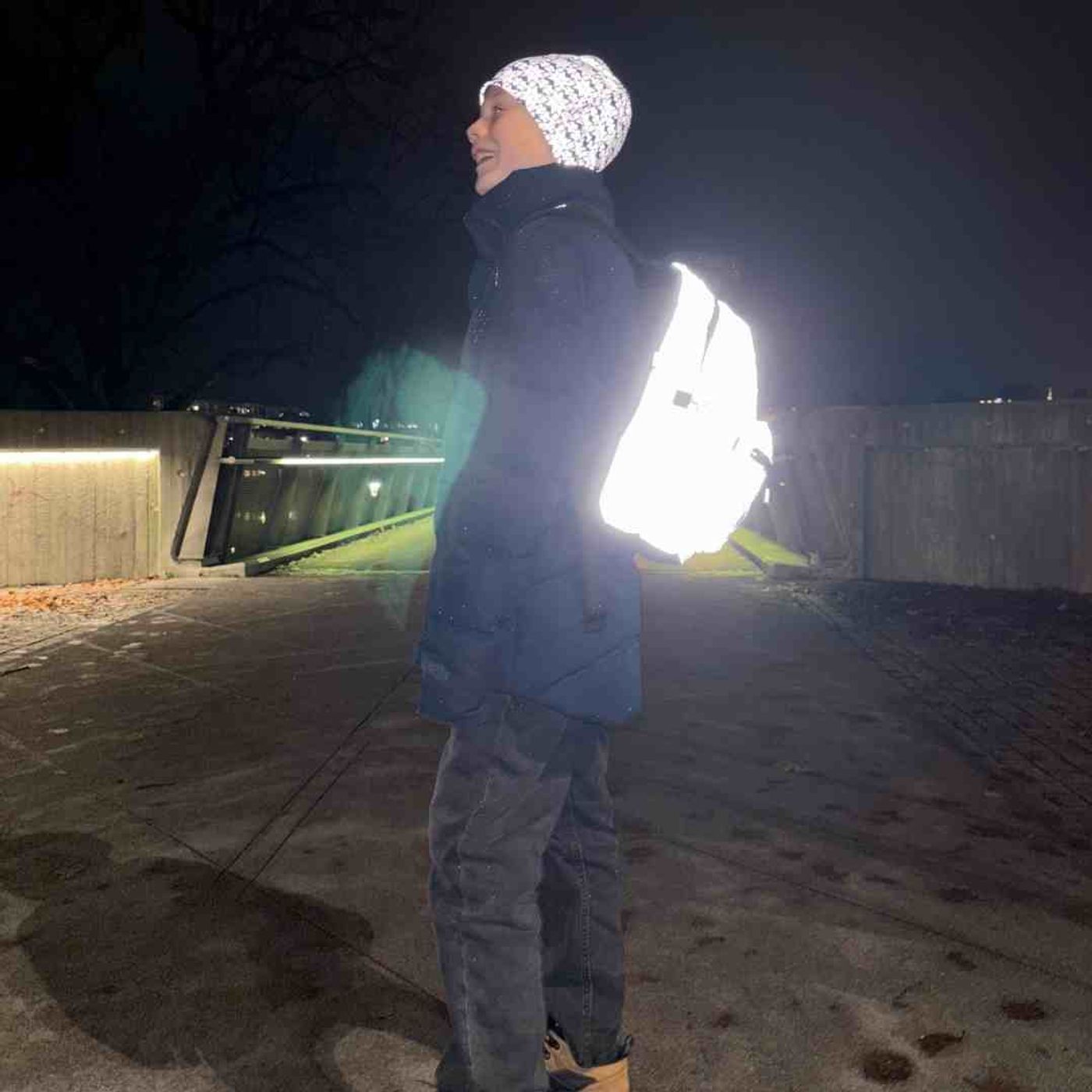 Morild Se Meg Quilt Ryggsekk med refleks, sølv