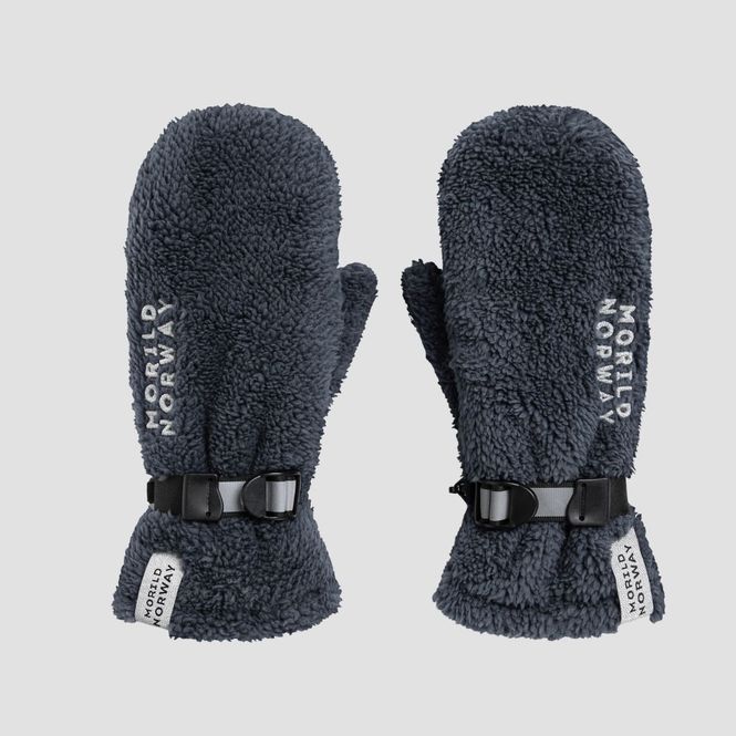 Hovedbilde Morild Teddy Fleece Votter med refleks, blågrå