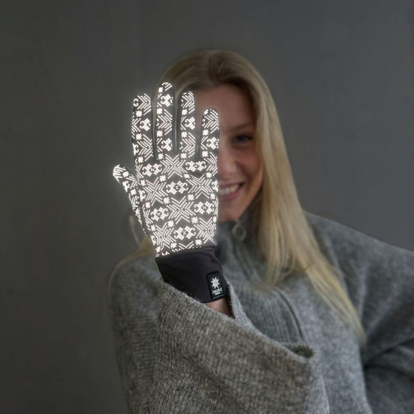 Morild Glitre resirkulert hanske med refleks, sort