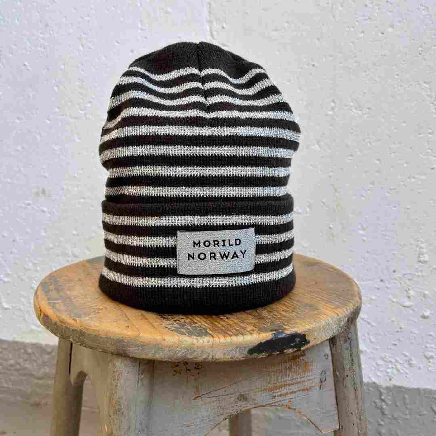 Morild Refleks stripe lue med refleks, sort