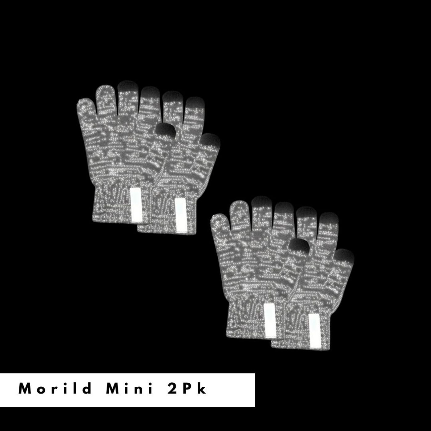 Morild Mini Magic votter 2-pk med refleks, grå