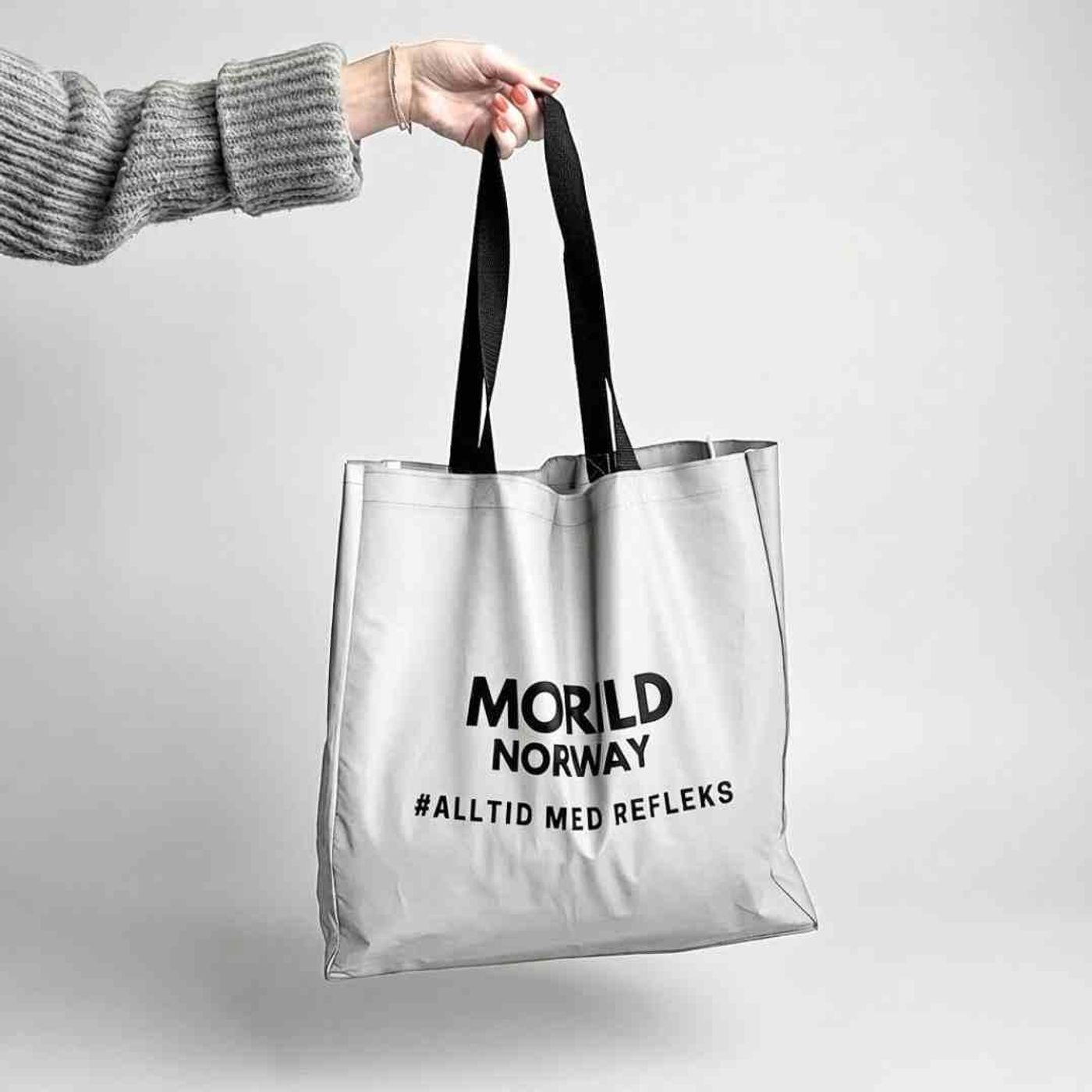 Morild Logo Shopping Bag, sølv