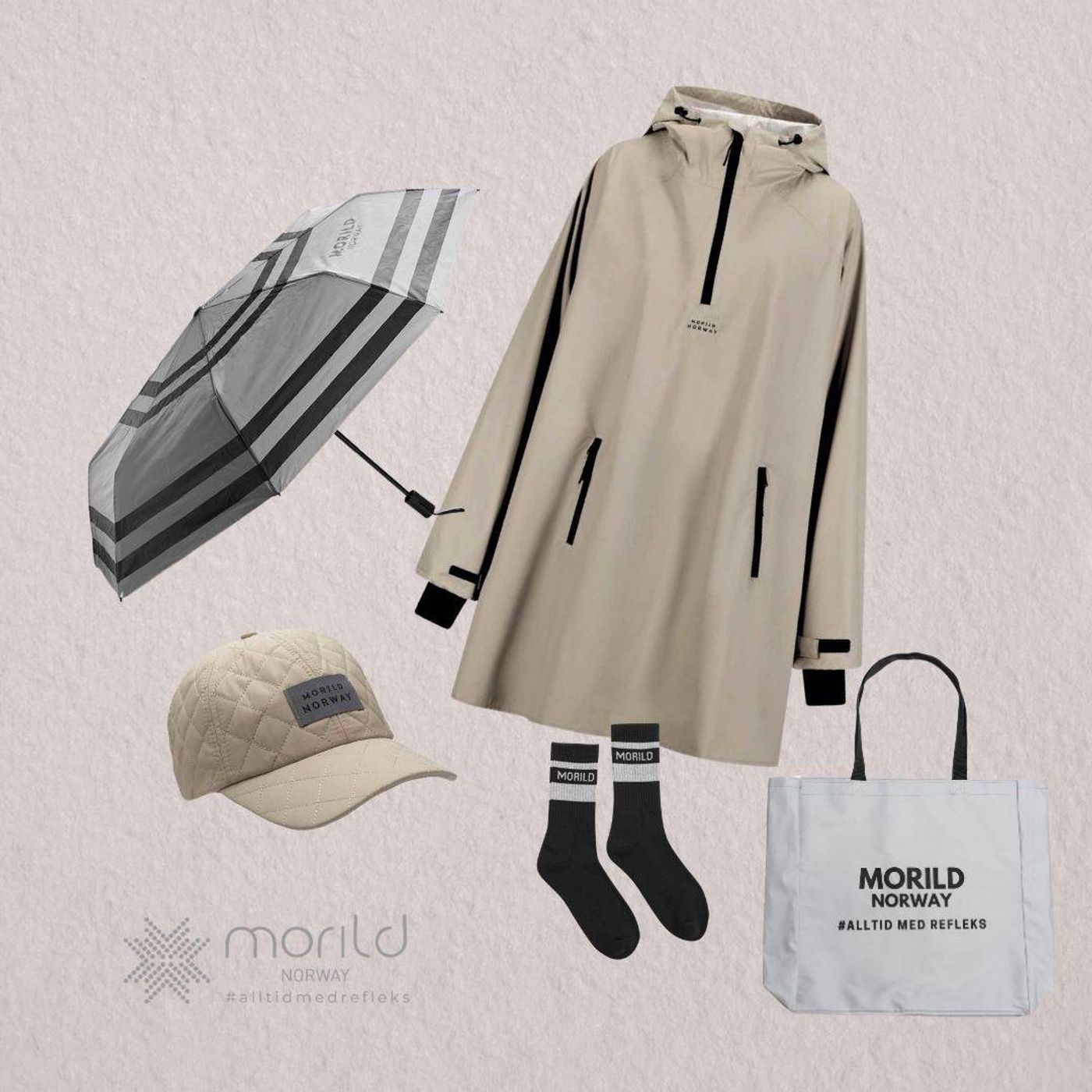 Morild Magi Poncho med refleks, sand