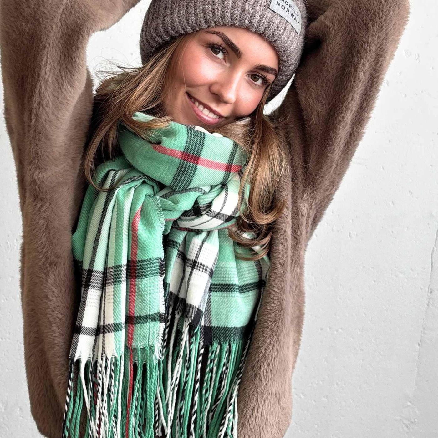 Morild Ava Classic Skjerf med refleks, spring green