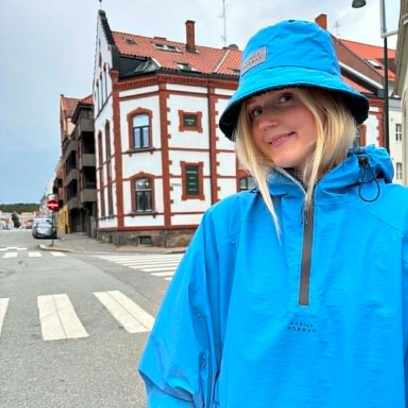 Morild Magi Poncho med refleks, blå