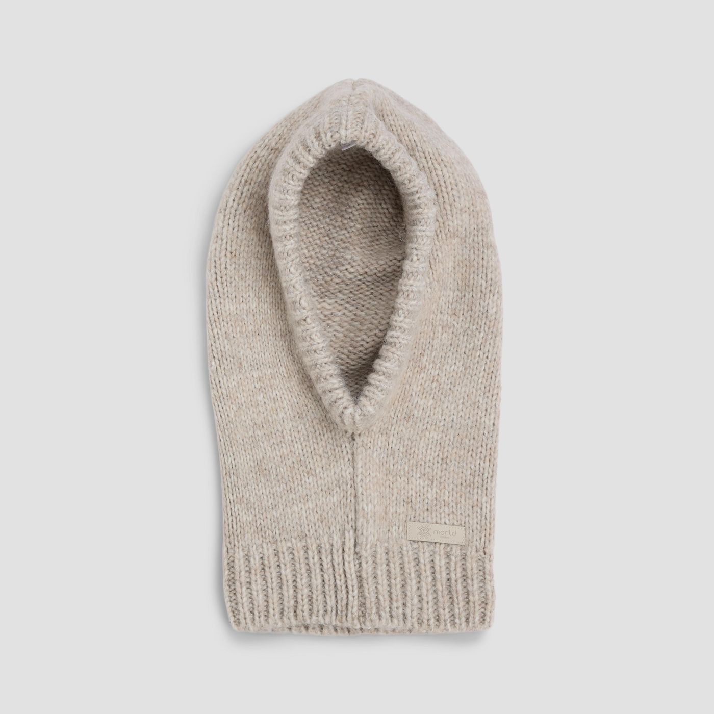 Morild Lun Knit hood med refleks, sand - Outlet 