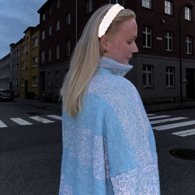 Hovedbilde Morild Flette Hårbøyle med refleks, sølv