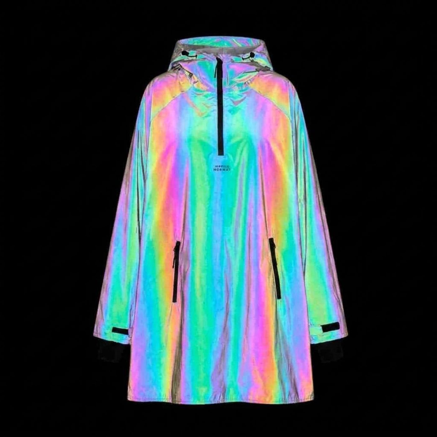 Morild Magi Poncho med refleks, sort
