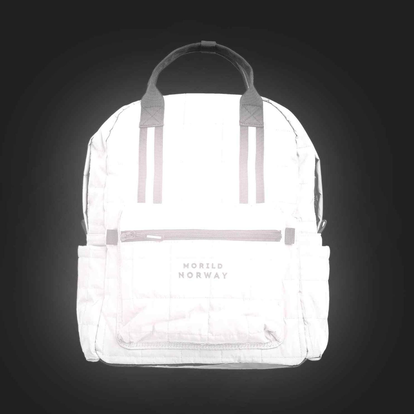 Morild Se Meg Quilt Ryggsekk med refleks, sølv