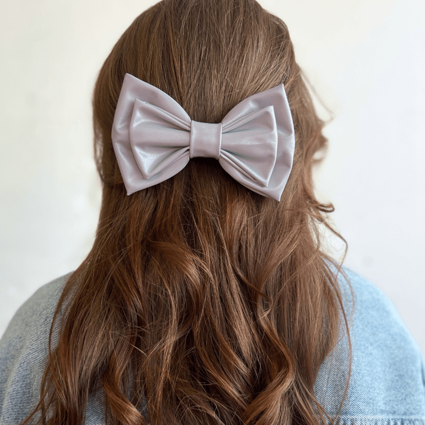 Morild Sløyfe med refleks stor dobbel , sølv