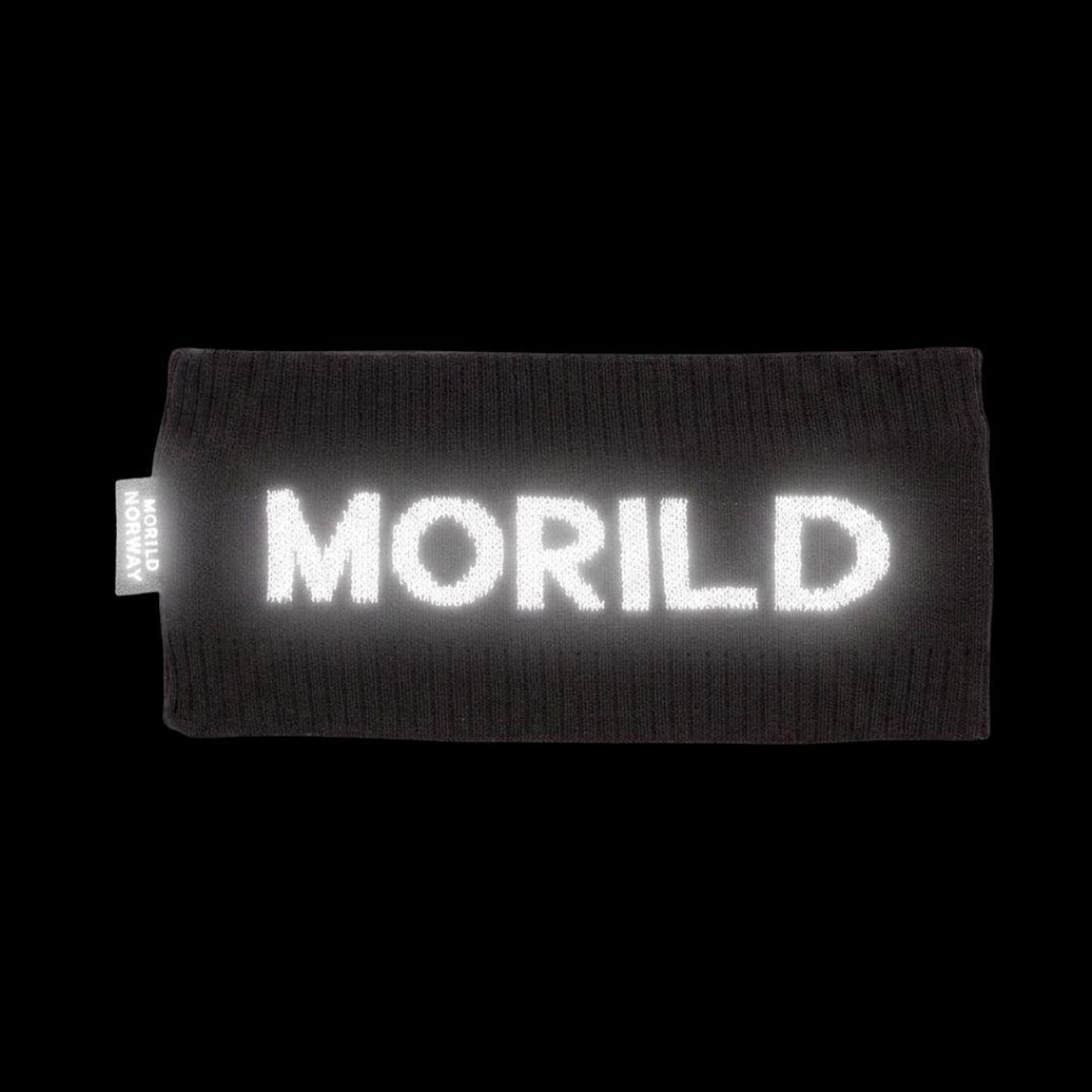 Morild Aktiv Pannebånd med refleks, sort
