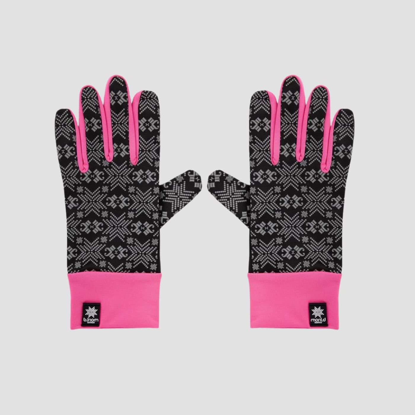 Morild Glitre resirkulert hanske med refleks, neon rosa