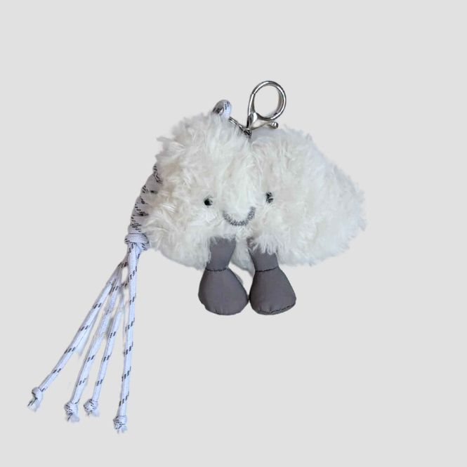 Hovedbilde Morild Veskepynt sky refleks, sølv/hvit