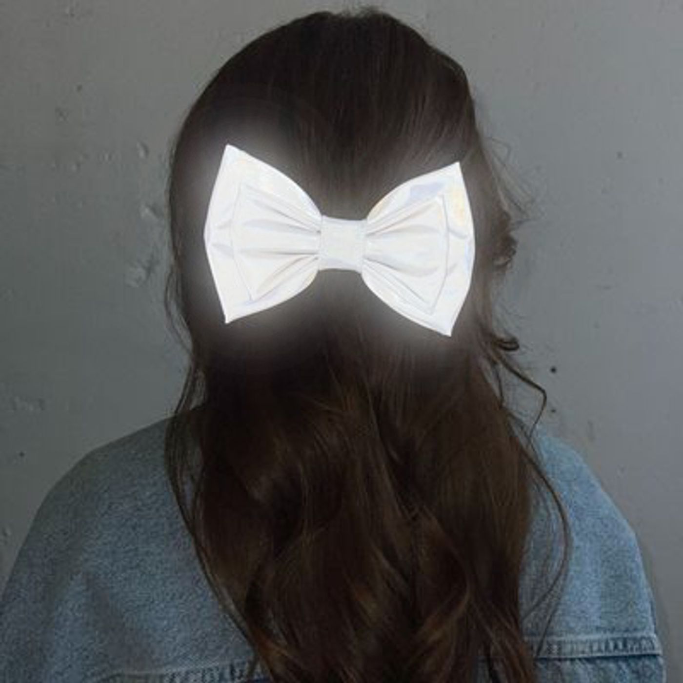 Morild Sløyfe med refleks stor dobbel , sølv