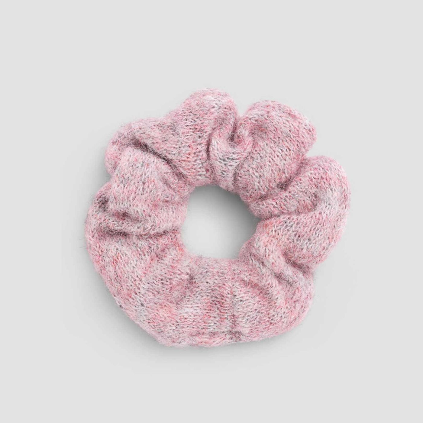 Morild Soft Knit scrunchie med refleks, rosa