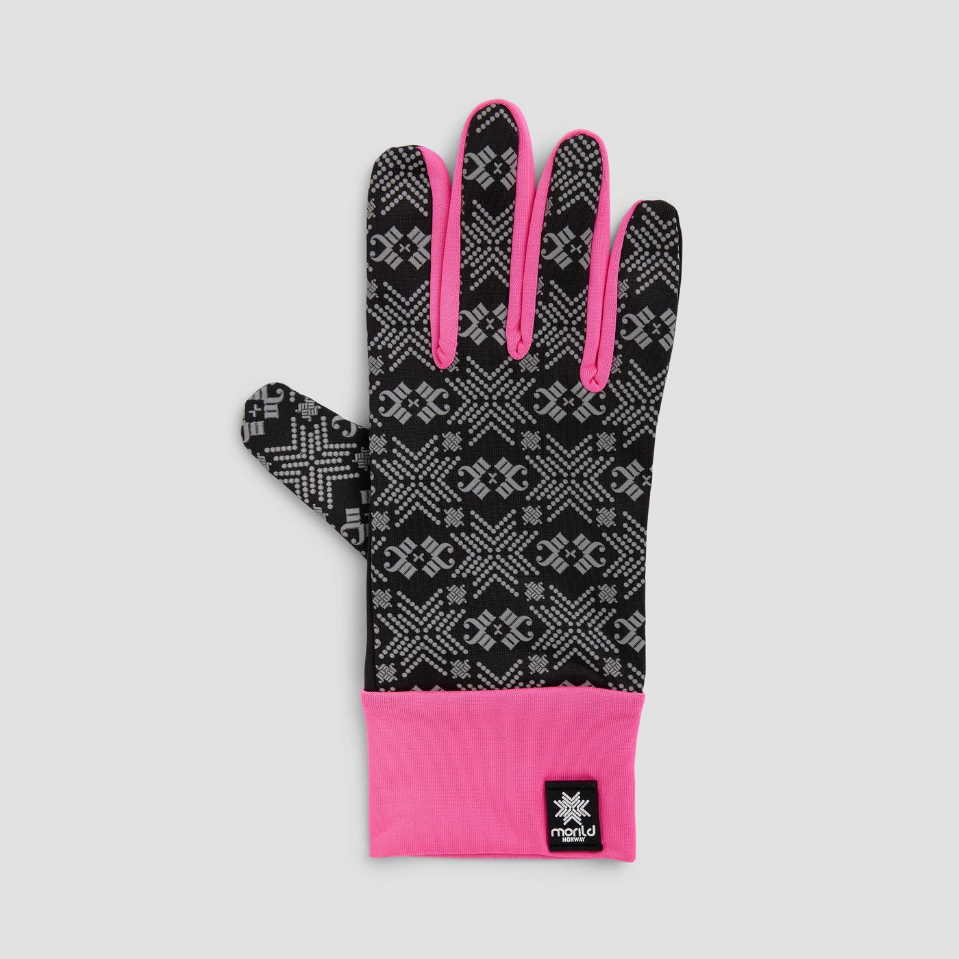 Morild Glitre resirkulert hanske med refleks, Neon Rosa